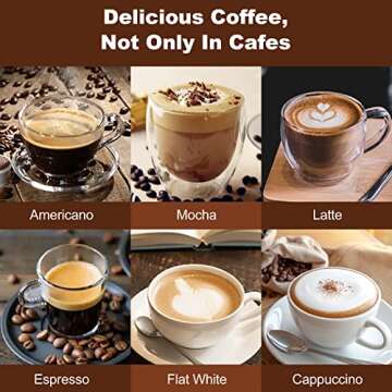 Geek Chef Espresso Machine with 20 Bar Pressure and Milk Frother