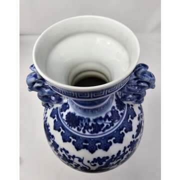 Classic Blue and White Dragon Porcelain Vase, Jingdezhen, China