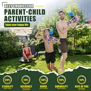 Anstoy Electric Gel Ball Blaster, High-Speed Gelfire Blaster for Orbeez with Eyewear, Splatter Ball Toys for Outdoor Shooting Game Party Gift Ages 14 & Up - Purple Sentinel