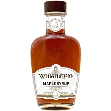 Runamok & WhistlePig Organic Rye Whiskey Barrel-aged Maple Syrup 375ml