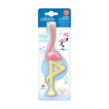 Dr. Brown's Flamingo Toothbrush for Toddlers 1-4 Years