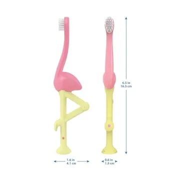 Dr. Brown's Flamingo Toothbrush for Toddlers 1-4 Years