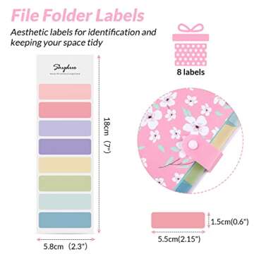 SKYDUE Floral Accordion File Folder Organizer for Documents