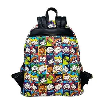 Loungefly The Rugrats Allover Print Nickelodeon Womens Double Strap Shoulder Bag Purse