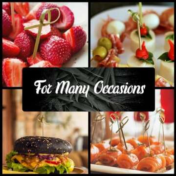 BambooMN 3.5" Green Knot Skewers for Events and Parties