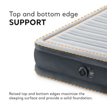 Intex Mid-Rise Air Mattress with Built-in Pump - Queen Size