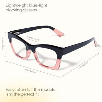 CCVOO 6 Pack Oprah Reading Glasses for Women - Stylish Blue Light Readers, Chic Eyeglasses Collectio...