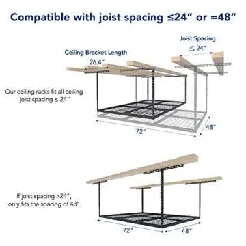 Heavy Duty Overhead Garage Storage Rack - Fleximounts 4x6
