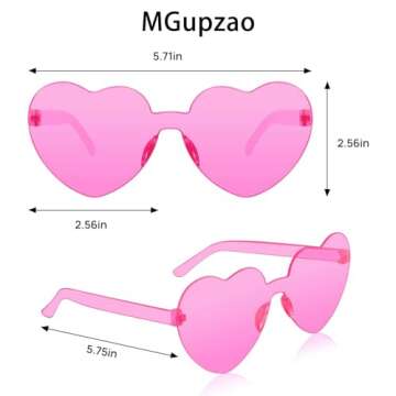 MGupzao 8 Packs Bride Sunglasses for Women - Heart BrideTeam Bride Party Supplies Pink and Transluce...