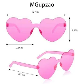 MGupzao 8 Packs Bride Sunglasses for Women - Heart BrideTeam Bride Party Supplies Pink and Transluce...