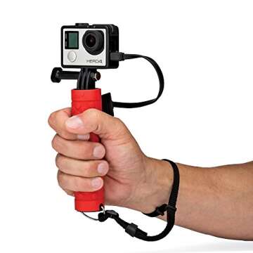 JOBY Action Battery Grip - Portable Battery Charger & Hand Grip for Action Cameras