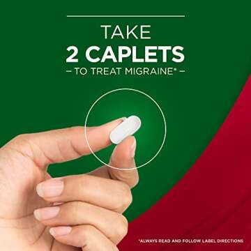 Product Of Excedrin Migraine, Aspirin Pain Reliever Caplets, Count 1 - Headache/Pain Relief/ Grab Va...