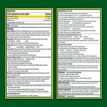 Product Of Excedrin Migraine, Aspirin Pain Reliever Caplets, Count 1 - Headache/Pain Relief/ Grab Varieties & Flavors