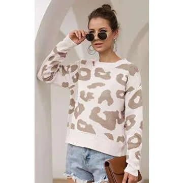 Angashion Leopard Print Sweater for Women