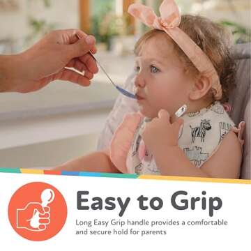 Nuby 2-in-1 Hot Safe Feeding Spoons - (4-Pack) Baby Spoons for Safe Feeding - 4+ Months