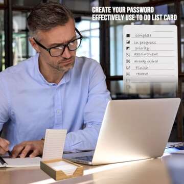 Daily To Do List Planner, Daily ToDo Checklist Cards and Bamboo Stand, 50 To Do Cards, Productivity ...