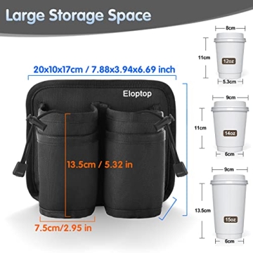 Eloptop Luggage Travel Cup Holder for Effortless Travel