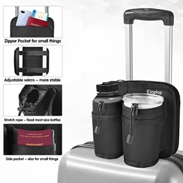 Eloptop Luggage Travel Cup Holder for Effortless Travel