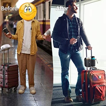 Eloptop Luggage Travel Cup Holder for Effortless Travel