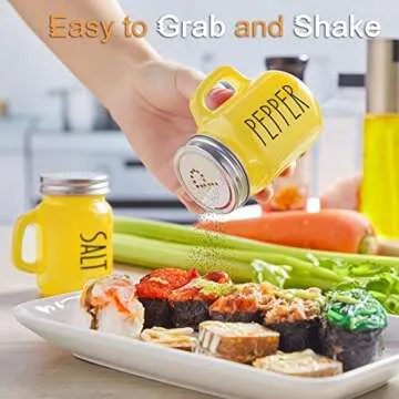 Yellow Salt and Pepper Shakers for Vintage Kitchen Style