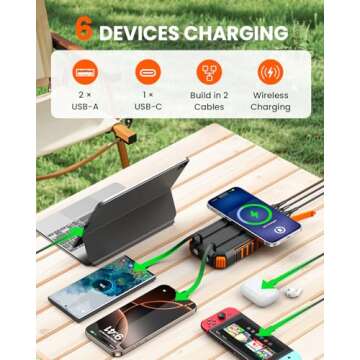 Riapow Solar Charger Power Bank with Fast Charging