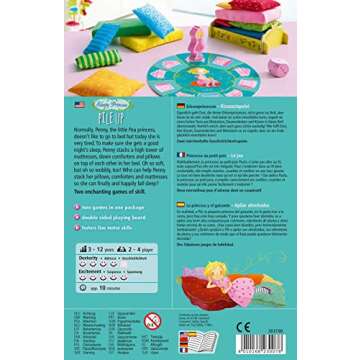 HABA Sleepy Princess Pile Up - 2 Enchanting Stacking Games (Cooperative and Competitive Variation) for 2-4 Bed Builders Ages 3 and Up