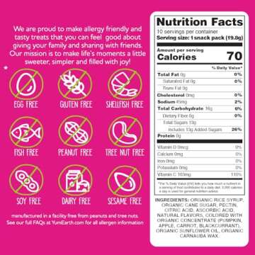 YumEarth Organic Tropical Fruit Snacks - Allergy Friendly Treats