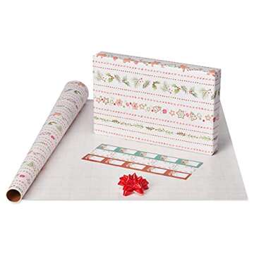 American Greetings 120 sq. ft. Christmas Wrapping Paper Set, Kathy Davis Designs (4 Rolls 30 in. x 12 ft., 7 Bows, 30 Gift Tags)