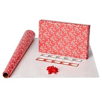 American Greetings 120 sq. ft. Christmas Wrapping Paper Set, Kathy Davis Designs (4 Rolls 30 in. x 12 ft., 7 Bows, 30 Gift Tags)