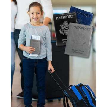 Women's Passport Wallet & Cover Combo - Holds Passport, Vaccine Card & More