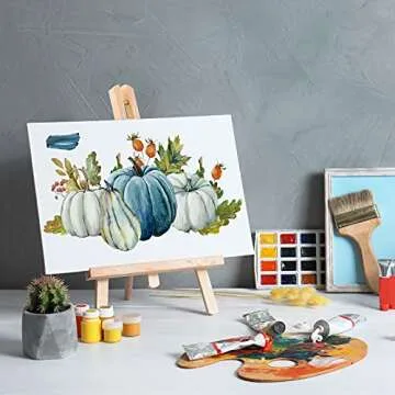 Jekkis 3 Packs 16 Inch Easel Stand, Table Top Easel for Painting, Wooden Tabletop Display Easels, Art Craft Painting Easel Stand for Kids Artist Adults Students Classroom