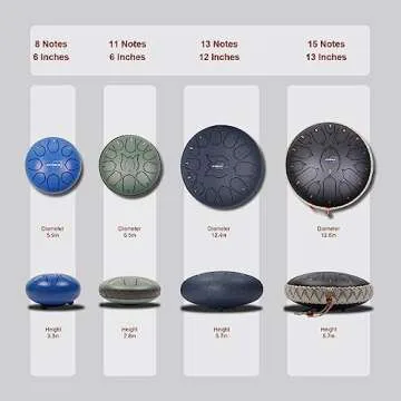 JYTMUS Steel Tongue Drum 11 Notes 6 Inches Steel Drum with Drum Bag, Music Book, Drum Mallets, Mallet Holder, Finger Picks and Stickers Tongue Drum for Yoga, Meditation, Prenatal Music Education