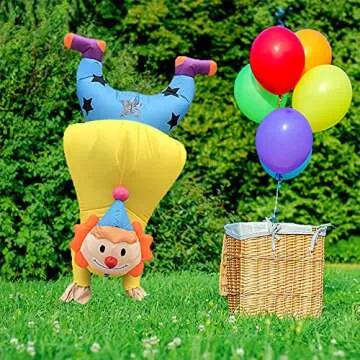 DAHAKII Funny Inflatable Clown Costume for Parties