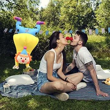 DAHAKII Funny Inflatable Clown Costume for Parties