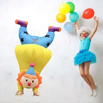 DAHAKII Funny Inflatable Clown Costume for Parties