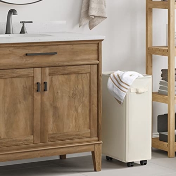 Chrislley Slim Rolling Laundry Hamper for Small Spaces