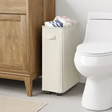 Chrislley Slim Rolling Laundry Hamper for Small Spaces