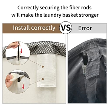 Chrislley Slim Rolling Laundry Hamper for Small Spaces