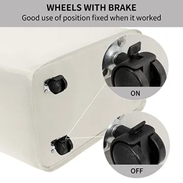 Chrislley Slim Rolling Laundry Hamper for Small Spaces