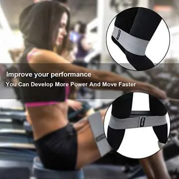 JDYXB Resistance Bands Loop Exercise Bands for Legs and Butt, Set of 3 Fabric Non-Slip Hip Booty Bands Glute Resistance Workout Bands for Gym Sports Yoga for Men and Women
