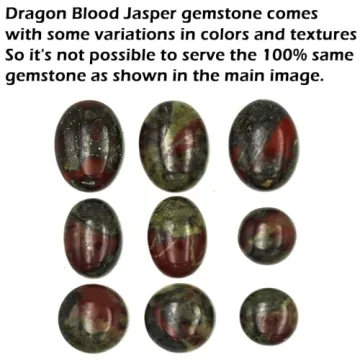 JEWELOPORIUM Multicolor Dragon Blood Jasper Silver Ring for Women