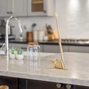 Stylish WallCharmers Gold Frog Paper Towel Holder