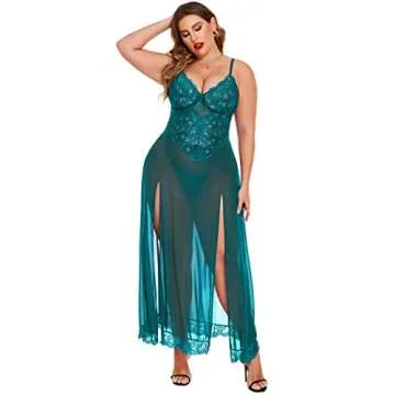 Avidlove Plus Size Sexy Lace Babydoll Nightgown