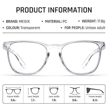 Stylish Safety Glasses, Clear Anti-Fog Anti-Scratch Protective Glasses For Men And Women (Clear)