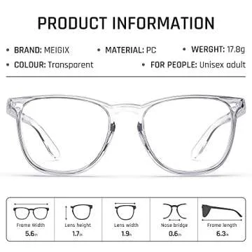 Stylish Safety Glasses, Clear Anti-Fog Anti-Scratch Protective Glasses For Men And Women (Clear)