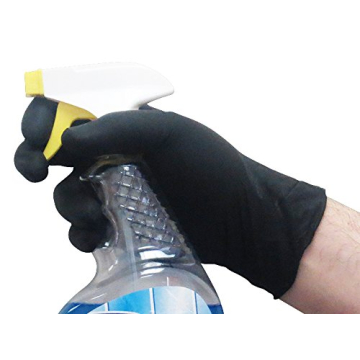 Durable Boone Hearth Large Black Nitrile Gloves 5 mil