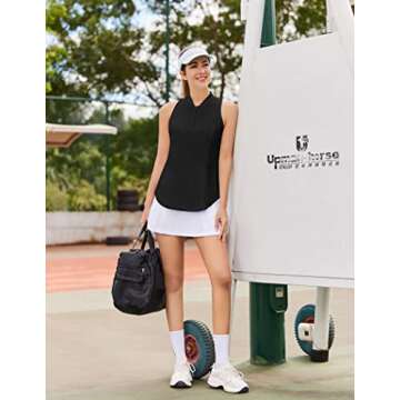 Stylish Sleeveless Golf Polo with UV Protection for Women