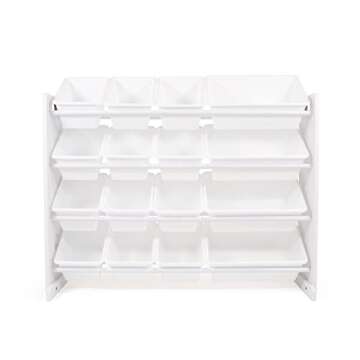 Humble Crew Extra-Large Toy Organizer, 16 Storage Bins, White/White