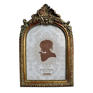 CISOO Vintage Picture Frame 5x7, Elegant Antique Photo Frame for Wall or Tabletop Display