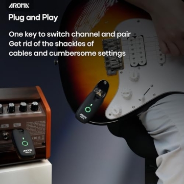 Aroma UHF Wireless Guitar System | 7 Channels, Rechargeable